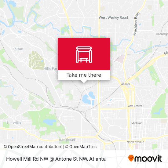 Howell Mill Rd NW @ Antone St NW map