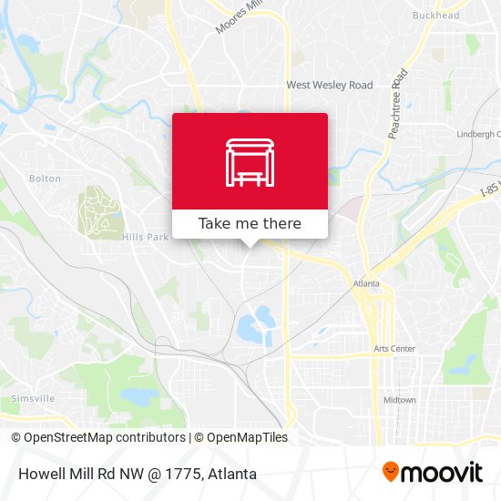 Howell Mill Rd NW @ 1775 map