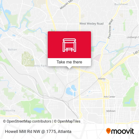 Mapa de Howell Mill Rd NW @ 1775