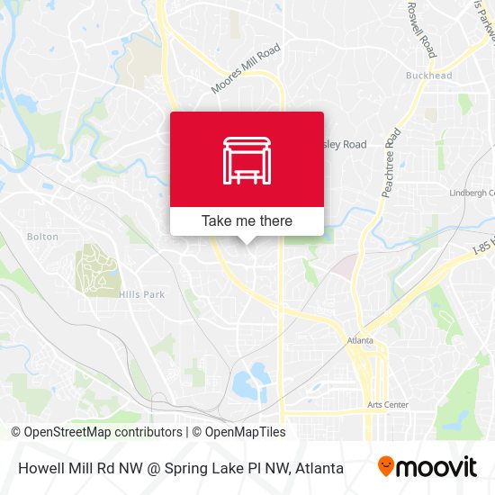 Howell Mill Rd NW @ Spring Lake Pl NW map