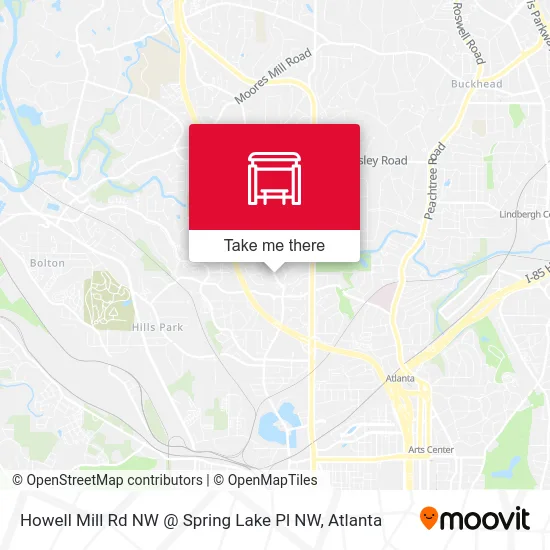 Howell Mill Rd NW @ Spring Lake Pl NW map