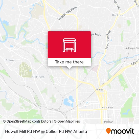 Howell Mill Rd NW @ Collier Rd NW map