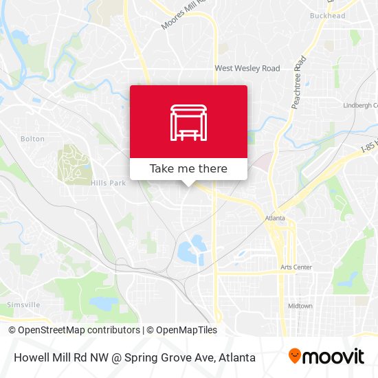 Mapa de Howell Mill Rd NW @ Spring Grove Ave