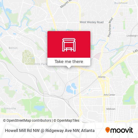 Howell Mill Rd NW @ Ridgeway Ave NW map