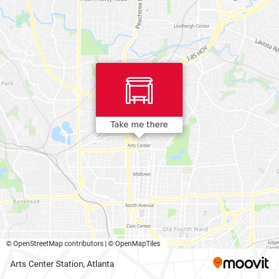 Mapa de Arts Center Station