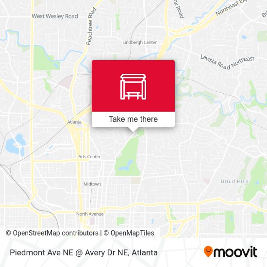 Mapa de Piedmont Ave NE @ Avery Dr NE