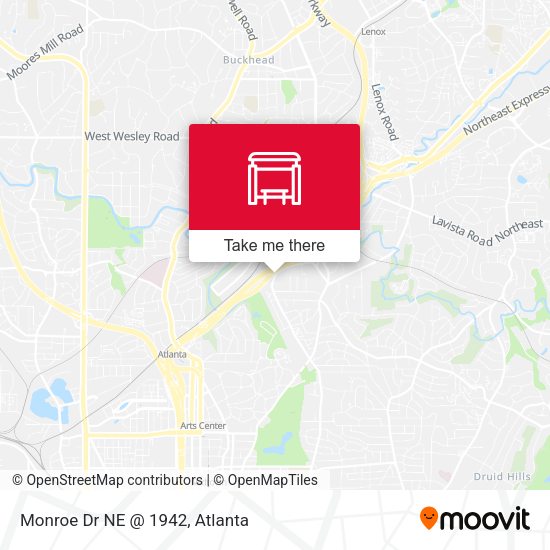 Monroe Dr NE @ 1942 map