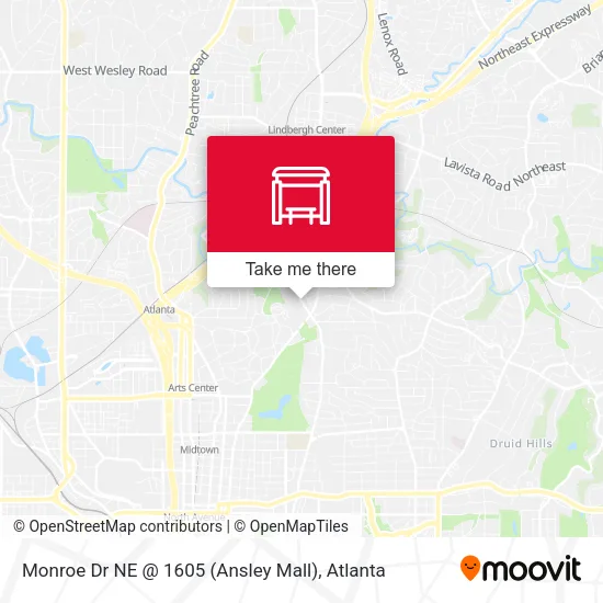 Monroe Dr NE @ 1605 (Ansley Mall) map