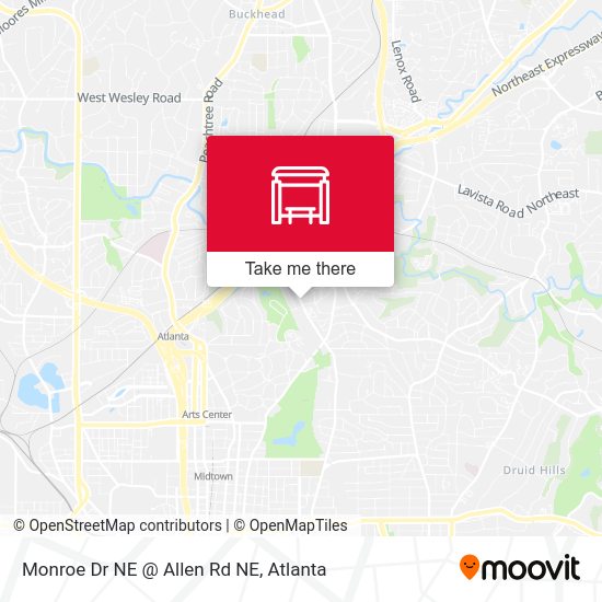 Mapa de Monroe Dr NE @ Allen Rd NE