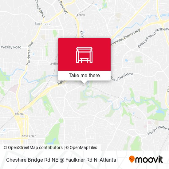 Cheshire Bridge Rd NE @ Faulkner Rd N map