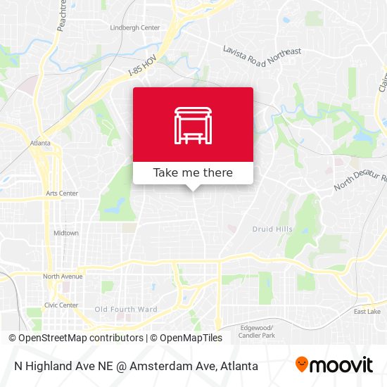 Mapa de N Highland Ave NE @ Amsterdam Ave