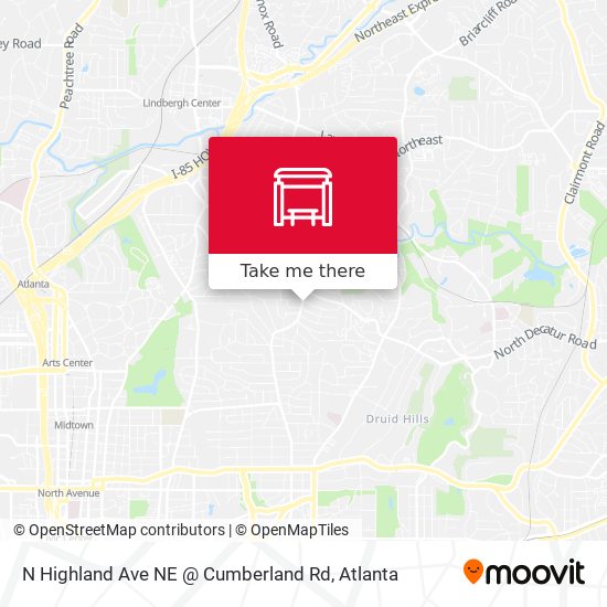 N Highland Ave NE @ Cumberland Rd map