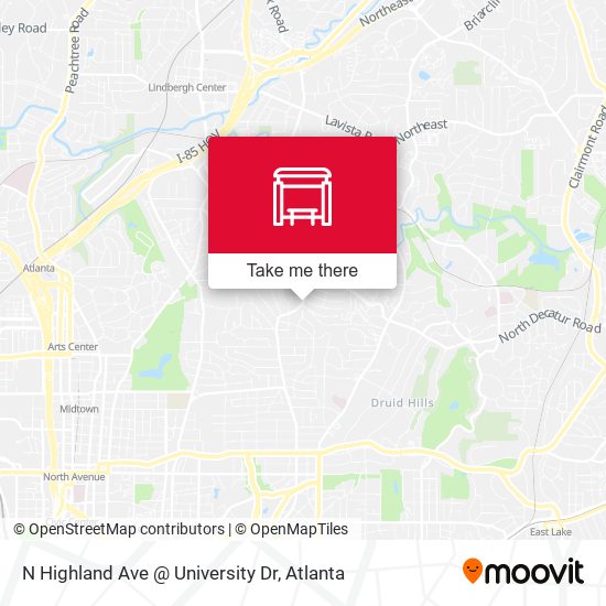 Mapa de N Highland Ave @ University Dr