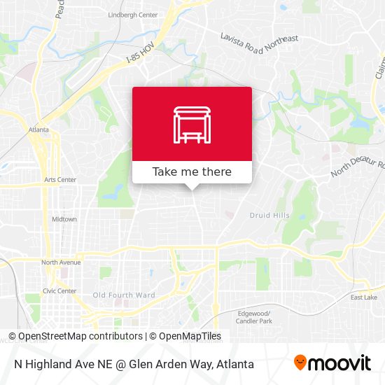 Mapa de N Highland Ave NE @ Glen Arden Way