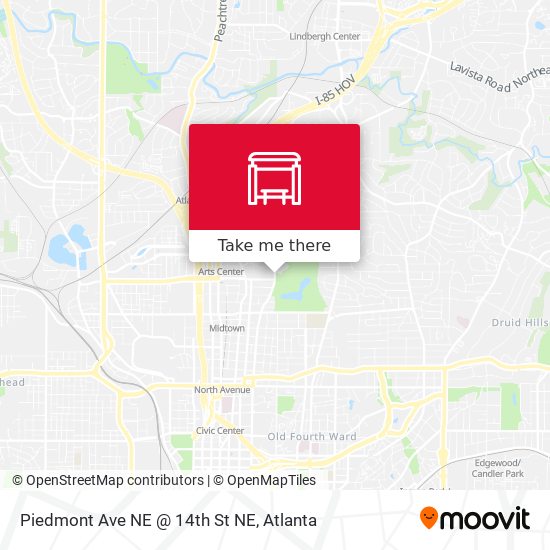 Piedmont Ave NE @ 14th St NE map