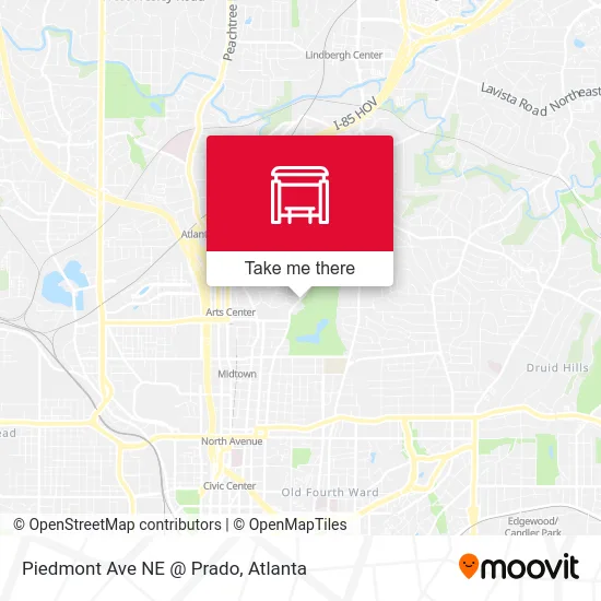 Piedmont Ave NE @ Prado map