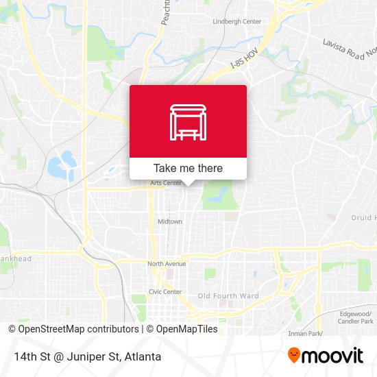 Mapa de 14th St @ Juniper St