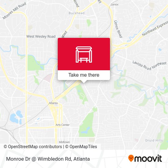 Monroe Dr @ Wimbledon Rd map