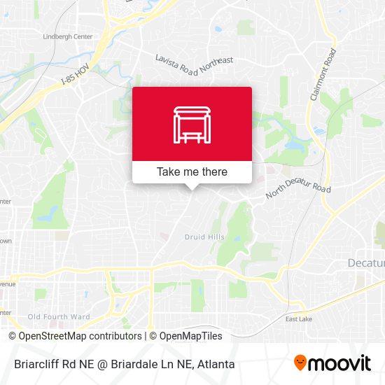 Mapa de Briarcliff Rd NE @ Briardale Ln NE
