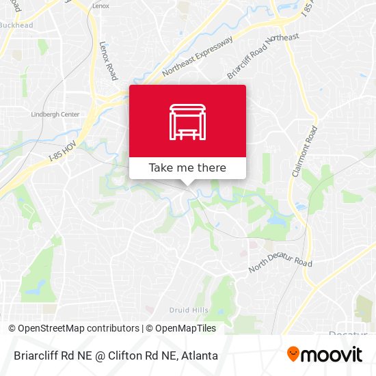 Mapa de Briarcliff Rd NE @ Clifton Rd NE