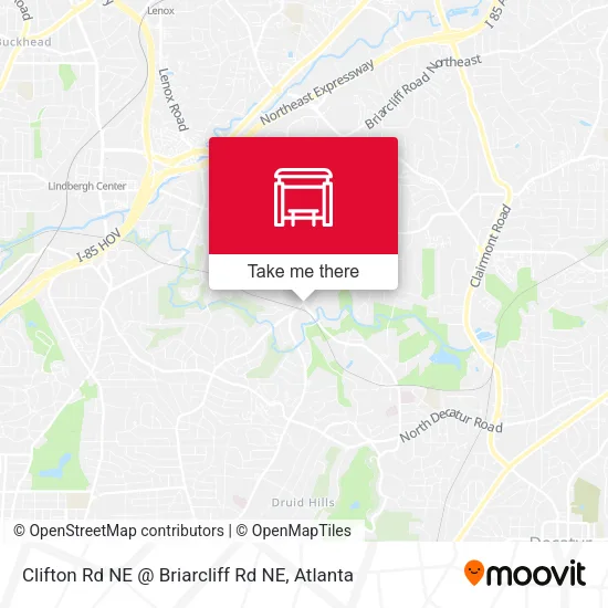 Mapa de Clifton Rd NE @ Briarcliff Rd NE