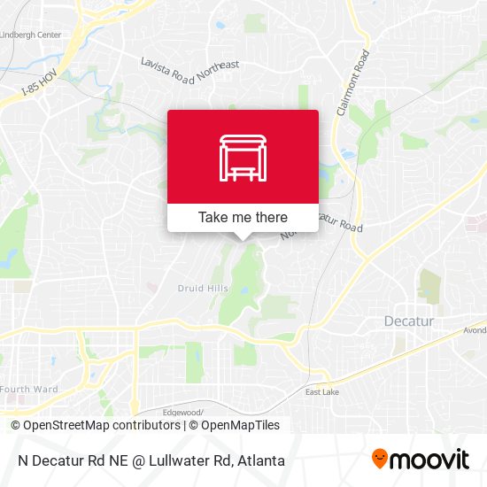 N Decatur Rd NE @ Lullwater Rd map