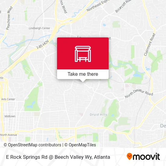 E Rock Springs Rd @ Beech Valley Wy map