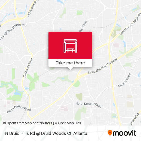 N Druid Hills Rd @ Druid Woods Ct map