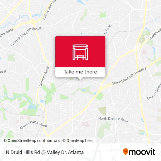 Mapa de N Druid Hills Rd @ Valley Dr