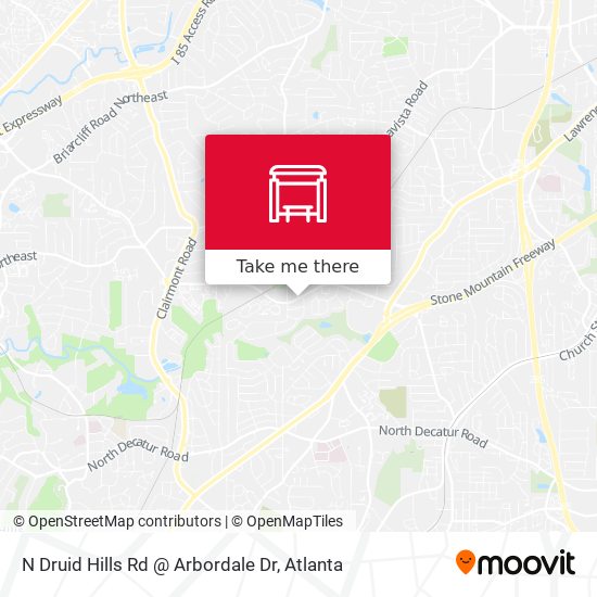 N Druid Hills Rd @ Arbordale Dr map