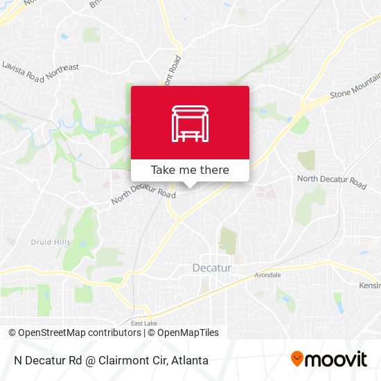 N Decatur Rd @ Clairmont Cir map