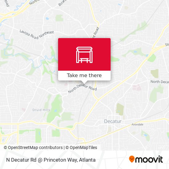 N Decatur Rd @ Princeton Way map