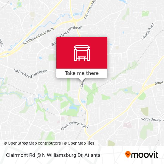 Clairmont Rd @ N Williamsburg Dr map