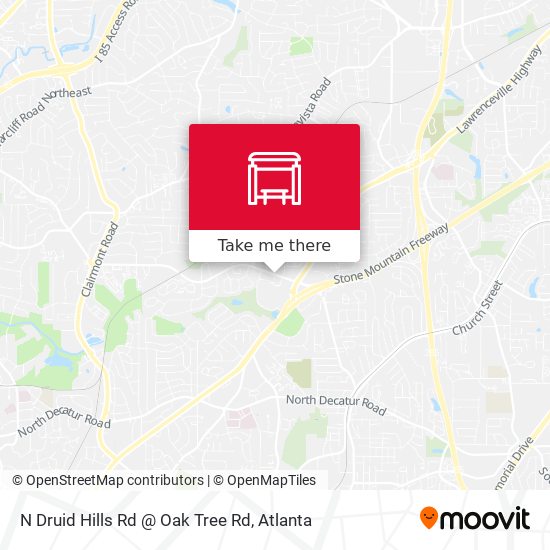 N Druid Hills Rd @ Oak Tree Rd map