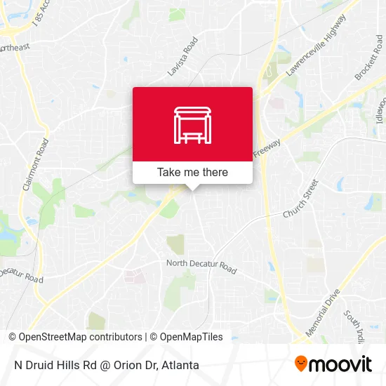 N Druid Hills Rd @ Orion Dr map
