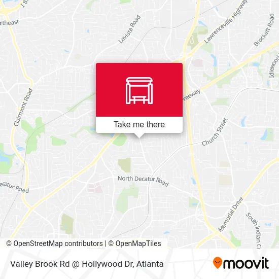 Valley Brook Rd @ Hollywood Dr map