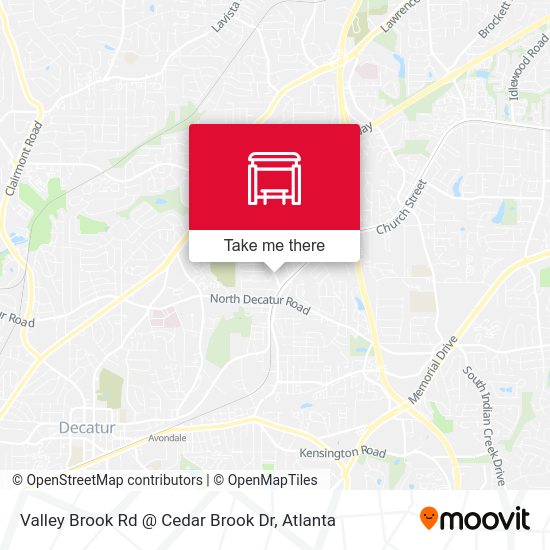 Valley Brook Rd @ Cedar Brook Dr map