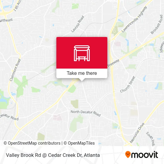 Valley Brook Rd @ Cedar Creek Dr map