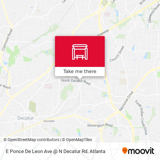 E Ponce De Leon Ave @ N Decatur Rd map