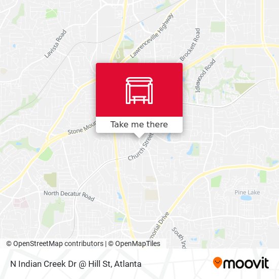 N Indian Creek Dr @ Hill St map