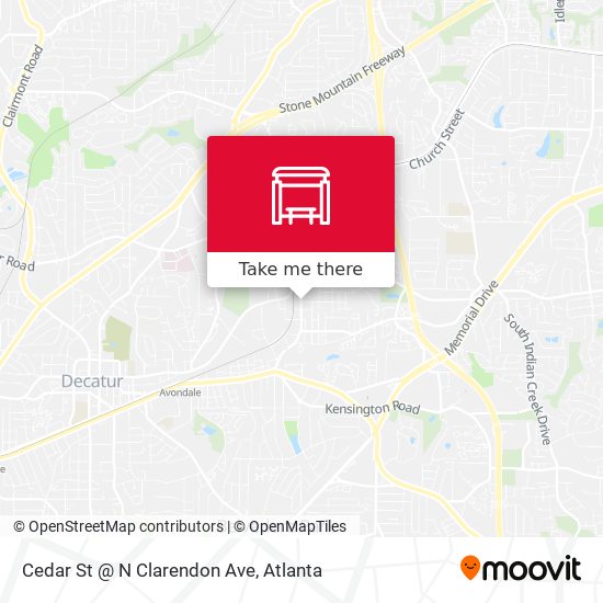 Mapa de Cedar St @ N Clarendon Ave