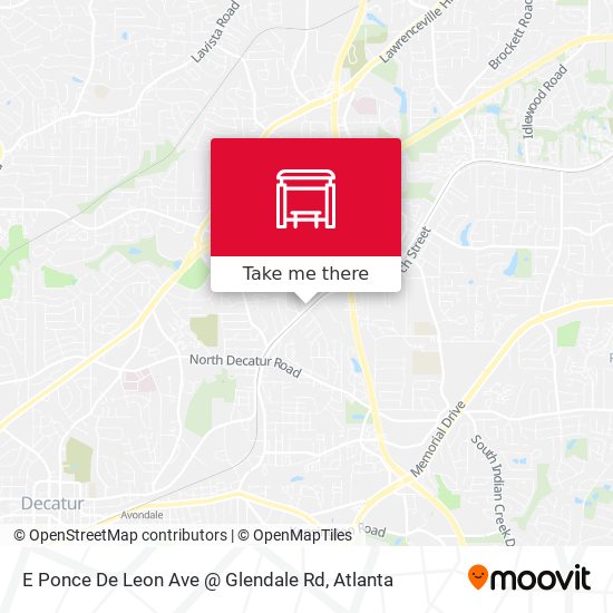 E Ponce De Leon Ave @ Glendale Rd map