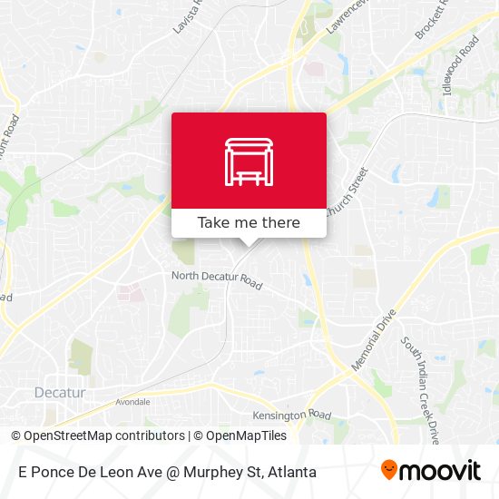 E Ponce De Leon Ave @ Murphey St map