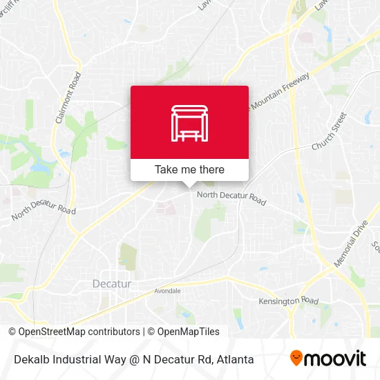Mapa de Dekalb Industrial Way @ N Decatur Rd