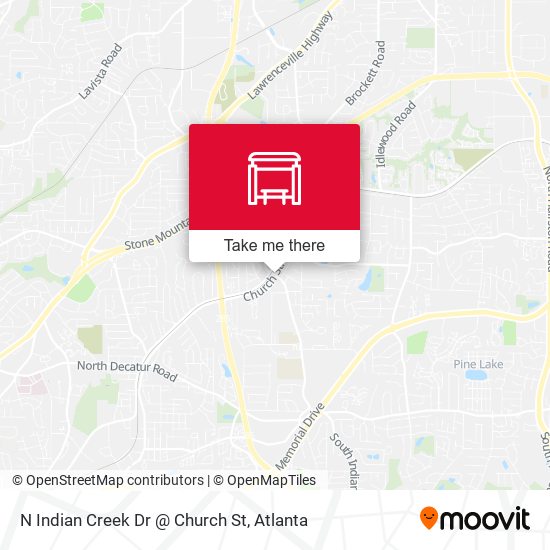 N Indian Creek Dr @ Church St map