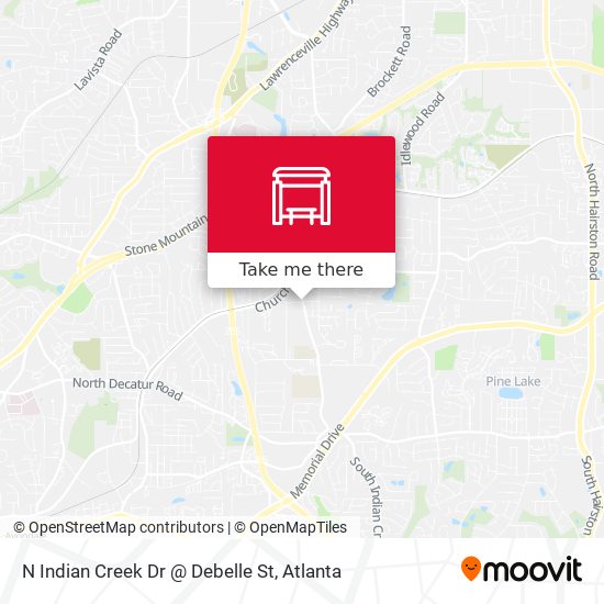 N Indian Creek Dr @ Debelle St map