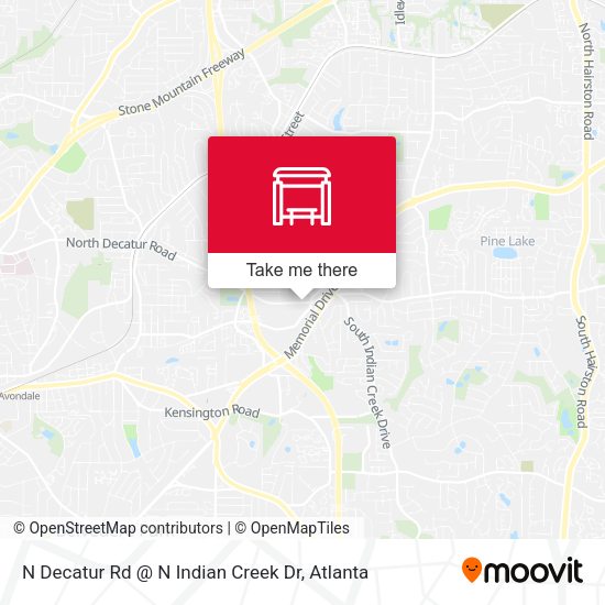 N Decatur Rd @ N Indian Creek Dr map