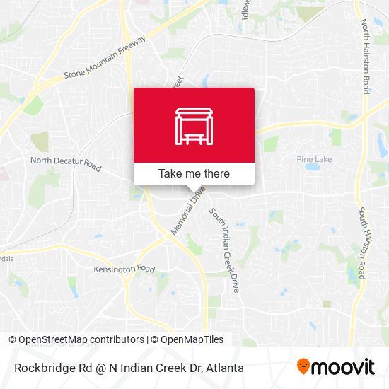 Rockbridge Rd @ N Indian Creek Dr map