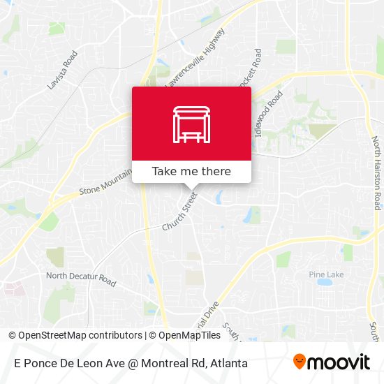 Mapa de E Ponce De Leon Ave @ Montreal Rd