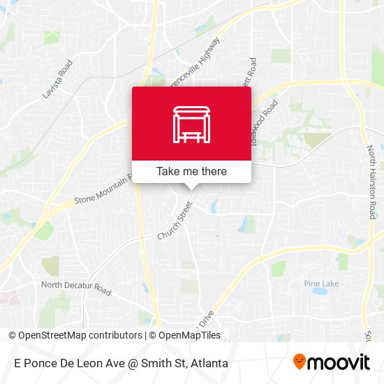 E Ponce De Leon Ave @ Smith St map